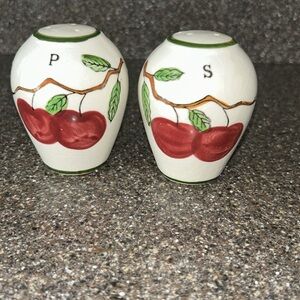 Hand Painted Ceramic Salt & Pepper Shakers